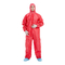 Red SMS Type 5 6 Disposable Hazmat Coveralls 30gsm To 65gsm